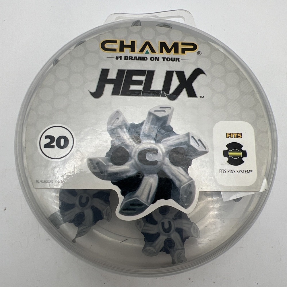 Champ Golf Helix Black Silver Golf Spikes New - Includes 19 New Spikes